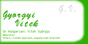 gyorgyi vitek business card